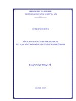 Nâng cao vai trò của hội nông dân trong xây dựng nông thôn mới huyện từ liêm, thành phố hà nội