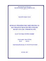 Đánh giá tình hình thực hiện phương án quy hoạch sử dụng đất đến năm 2010 huyện văn lâm   tỉnh hưng yên