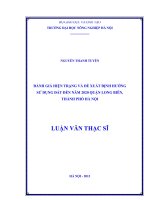 Đánh giá hiện trạng và đề xuất định hướng sử dụng đất đến năm 2020 quận long biên, thành phố hà nội