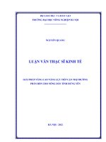 Giải pháp nâng cao năng lực tiếp cận thị trường phân bón cho nông dân tỉnh hưng yên