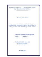 Nghiên cứu sự tham gia của đoàn thanh niên vào xây dựng nông thôn mới trên địa bàn hải phòng