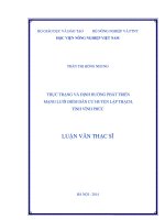 Thực trạng và định hướng phát triển mạng lưới điểm dân cư huyện lập thạch, tĩnh vĩnh phúc
