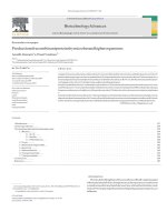 production of recombinant proteins by microbes and higher organisms demain 2009