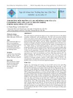 Ảnh hưởng môi trường của ba mô hình canh tác lúa cánh đồng mẫu lớn, GAP và truyền thống ở đồng bằng sông cửu long 