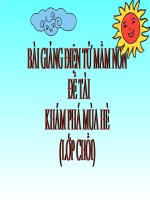Bài giảng điện tử mầm non lớp Chồi đề tài Khám phá mùa hè