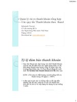 Quản lý rủi ro thanh khoản tổng hợp   các quy tắc thanh khoản theo basel