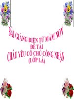 Bài giảng điện tử mầm non lớp Lá đề tài Cháu yêu cô chú công nhân