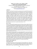 phân lập vi khuẩn vibrio trên cá bớp bị lở loét