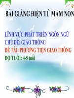 Bài giảng điện tử mầm non lớp Chồi đề tài Phương tiện giao thông.