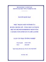 Thực trạng chăn nuôi bò của huyện chương mỹ, thành phố hà nội và sử dung một số chế phẩm hormone nhằm nâng cao khả năng sinh sản của bò lai sind