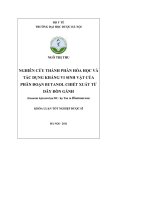 Nghiên cứu thành phần hoá học và tác dụng kháng vi sinh vật của phân đoạn butanol chiết xuất từ dây đòn gánh