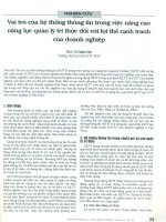 Vai trò của hệ thống thông tin trong việc nâng cao năng lực quản lý tri thức đối với lợi thế cạnh tranh của doanh nghiệp 