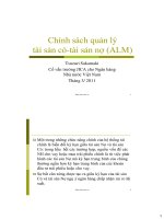 Chính sách quản lý tài sản có tài sản nợ (ALM)