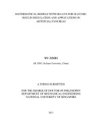 Mathematical models with delays for glucose insulin regulation and applications in artificial pancreas 
