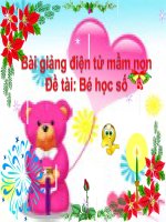 Bài giảng điện tử mầm non lớp Chồi đề tài Bé học số