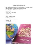 Thủ tục xin visa du học anh