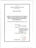 Nghiên cứu thành phần hóa học và thăm dò một số tác dụng sinh học của bài thuốc hoàng liên giải độc thang theo hướng điều trị bệnh gan