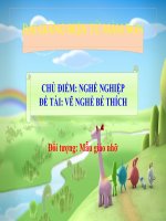 Bài giảng điện tử mầm non lớp Chồi đề tài Vẽ nghề bé thích
