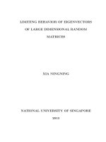 Limiting behavior of eigenvectors of large dimensional random matrices 