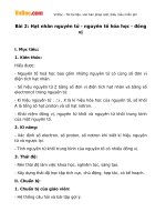 Giáo án hóa học 10 bài 2 hạt nhân nguyên tử   nguyên tố hóa học   đồng vị