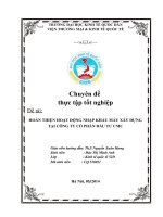 Hoàn thiện hoạt động nhập khẩu máy xây dựng tại Công ty cổ phần đầu tư xây dựng CMC