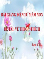 Bài giảng điện tử mầm non lớp Chồi đề tài Vẽ theo ý thích