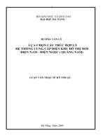Lựa chọn cấu trúc hợp lý hệ thống cung cấp điện khu đô thị mới điện nam - điện ngọc (quảng nam)