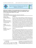 Bước đầu nghiên cứu đặc điểm hình thái, dinh dưỡng và sinh sản của rắn ráo thường   ptyas korros ở vùng đồng bằng sông cửu long 