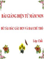 Bài giảng điện tử mầm non lớp Chồi đề tài Bác gấu đen và 2 chú thỏ