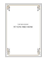 Tập bài giảng từ vựng thực hành 