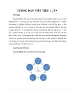 HƯỚNG DẪN VIẾT TIỂU LUẬN