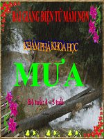 Bài giảng điện tử mầm non lớp Chồi đề tài Khám phá mưa