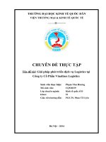 Giải pháp phát triển dịch vụ Logistics tại Công ty Cổ Phần Vinalines Logistics