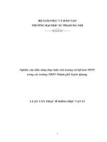 Luận văn: Nghiên cứu tiềm năng thực hiện chủ trương xã hội hóa thể dục thể thao trong các trường THPT Thành phố Tuyên Quang