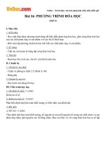 Giáo án hóa học 8 bài 16 phương trình hóa học