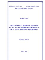 Tăng cường quản lý thu thuế giá trị gia tăng đối với các doanh nghiệp ngoài quốc doanh tại chi cục thuế huyện gia lâm, thành phố hà nội