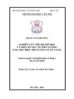Nghiên cứu típ, độ mô học và một số yếu tố tiên lượng ung thư biểu mô tuyến cổ tử cung (tt) 