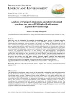 Analysis of transport phenomena and electrochemical reactions in a micro PEM fuel cell with nature inspired flow field design 