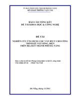 Nghiên cứu ứng dụng cọc ván BTCT cho công trình kè ven sông, biển trên địa bàn thành phố đà nẵng