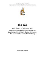 Phân tích vai trò, thể chế tổ chức và đề xuất các giải pháp nâng cao năng lực ban chỉ huy PCLB TKCN cấp tỉnh và 2 huyện   tân châu và châu thành, tỉnh an giang