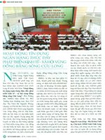 Hoạt động tín dụng ngân hàng thúc đẩy phát triển kinh tế   xã hội vùng đồng bằng sông cửu long 