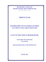 Giải pháp thúc đẩy xuất khẩu sản phẩm của công ty may anh vũ, hưng yên