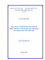 Thực trạng và định hướng phát triển hệ thống điểm dân cư huyện hậu lộc tỉnh thanh hóa theo hướng nông thôn mới