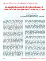 Cải cách nền hành chính và phát triển nguồn nhân lực trong chiến lược phát triển kinh tế   xã hội của việt nam 