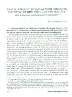 Tăng trưởng kinh tế và phát triển con người   một số vấn đề thực tiễn ở việt nam hiện nay 