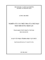 Nghiên cứu cấu trúc pha của chất hạt nhân đối xứng tiệm cận