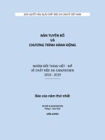 Giải Quyết Hậu Quả Chất Độc Da Cam Ở Việt Nam Bản Tuyên Bố Và Chương Trình Hành Động Nhóm Đối Thoại Việt  Mỹ Về Chất Độc Da CamDioxin 2010  2019