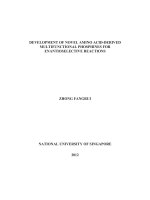 Development of novel amino acid derived multifunctional phosphines for enantioselective reactions 