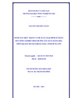 Đánh giá thực trạng và đề xuất loại hình sử dụng đất nông nghiệp theo hướng sản xuất hàng hoá trên địa bàn huyện khoái châu, tỉnh hưng yên