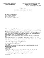 Kế hoạch nâng cao chất lượng môn Toán